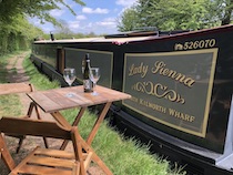 The Lady Sienna canal boat operating out of North Kilworth