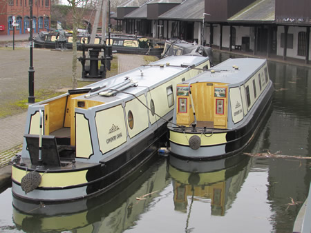 Boats moored on the Coventry Canal
